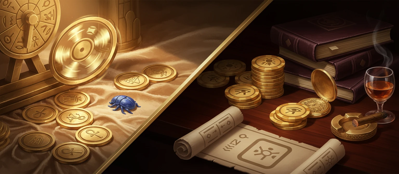 Conceptual contrast between practice play and real-money play